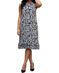 Msk - Rose Midi Dress - Lyst