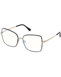 Tom Ford - Eyeglasses Cat Eye Full Rim, Rose/Matte Frame And Clear Demo Lenses Lens Ft5613-B002 - Lyst