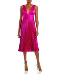 Amsale - Deep V Neck Long Cocktail And Party Dress - Lyst