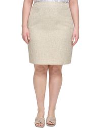Calvin Klein - Plus High Rise Knee Length Pencil Skirt - Lyst