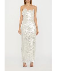 Christopher Esber - Opaline Sequin Strapless Gown - Lyst