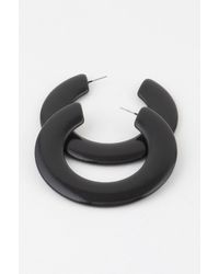 Fashnzfab - Flat Solid Hoop Earrings - Lyst