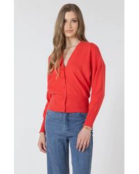 Dex - V-Neck Soft Knit Cardigan - Lyst
