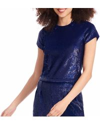 EMILY SHALANT - Flat Cup Sequin Top - Lyst