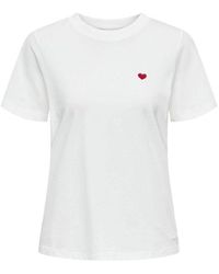 Jacqueline De Yong - White Cotton Tops & T - Lyst