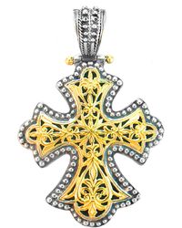 Konstantino - Classic Sterling Silver & 18k Yellow Cross Pendant Stly225-130 - Lyst