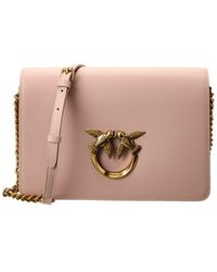 Pinko - Love Click Classic Leather Shoulder Bag - Lyst