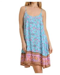 Umgee - Floral Spaghetti Strap Flowy Dress - Lyst