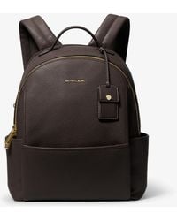 Michael Kors - Sable Medium Pebbled Leather Backpack - Lyst