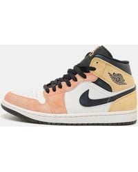 Nike - S Suede And Leather Jordan 1 Mid Se Flight Club Sneakers - Lyst
