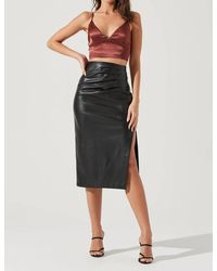 Astr - Melody Faux Leather Skirt - Lyst