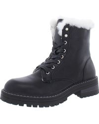 Rampage - Kaedy3 Faux Leather Lug Sole Combat & Lace-up Boots - Lyst