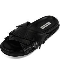 Reike Nen - Rn3sho28 Leather Slip On Flatform Sandals - Lyst