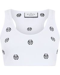 Philipp Plein - Ribbed Mini Tank Top Monogram Monogram - Lyst