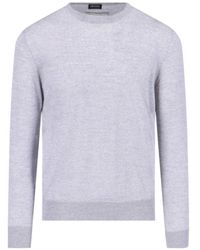 ZEGNA - Wool Sweater Knitted Crew Neck - Lyst
