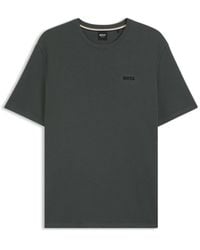 BOSS - Cotton-Blend Pyjama T-Shirt With Embroidered Logo - Lyst