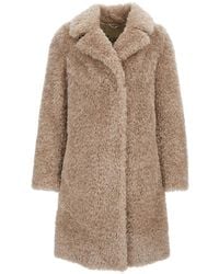Herno - Faux Fur Lapels Coat - Lyst