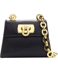 Ferragamo - Vintage Gancini Gold Chain Mini Waist Belt Bag - Lyst
