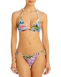 PQ Swim - Floral Print Triangle Bikini Swim Top - Lyst
