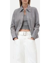 Closed - Slim Leather Jacket - Lyst