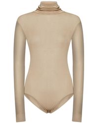 Maison Margiela - Long-Sleeved Bodysuit With Turtleneck And Stitch Detailing - Lyst