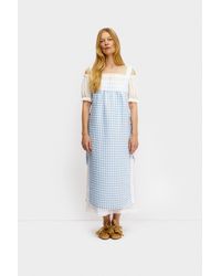 Sleeper - Greta Layered Linen Midi Dress - Lyst