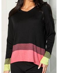 French Kyss - Ombre 3/4 V-neck Top - Lyst