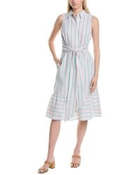 Jones New York - Shannon Seersucker Midi Dress - Lyst