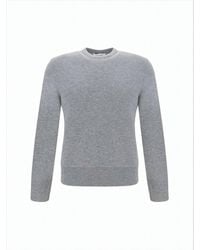 Thom Browne - Classic Crew Neck Sweater With Vertical Stripe Detail - Lyst