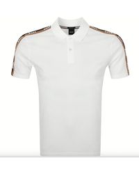 BOSS - Parlay Pique Cotton Shoulder Logo Short Sleeve Polo T-shirt - Lyst