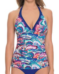 Gottex - Shirred Halter Tankini Top - Lyst