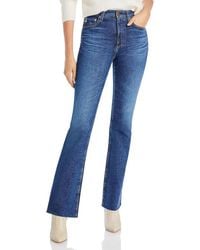 AG Jeans - Alexxis Frayed Hem High Rise Bootcut Jeans - Lyst