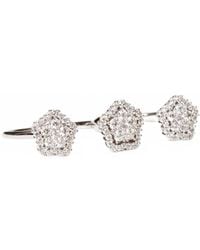 Avenue Chic - Flower Two-Finger Ring - Lyst