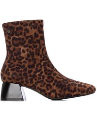 Xti - Suede Heeled Ankle Booties By - Lyst