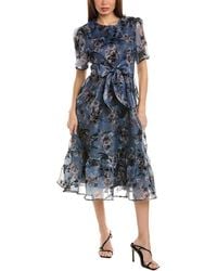 Gracia - Sheer Floral Print A-line Dress - Lyst