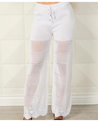 French Kyss - Crochet Detail Pant - Lyst