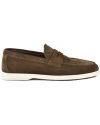 A.Testoni - Suede Loafer - Lyst