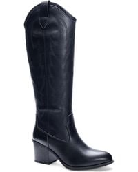 Dirty Laundry - Upwind Leather Knee High Western Boot Ver1572 - Lyst