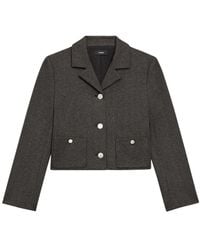Theory - Knit Boxy Crop Jacket - Lyst