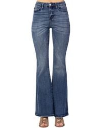 Judy Blue - Contrast Trouser Flare Jeans - Lyst