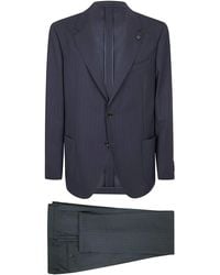 Lardini - Roma-Style Pinstriped Suit With Tailored Jacket - Lyst