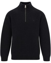 Lacoste - Half-Zip Mock Neck Sweater - Lyst