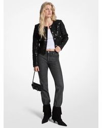 Michael Kors - Sequin Tweed Crop Jacket - Lyst