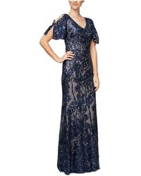Alex Evenings - Embroidered Sequined Formal Dress - Lyst