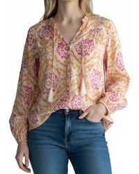 Elan - Print Button Blouse - Lyst