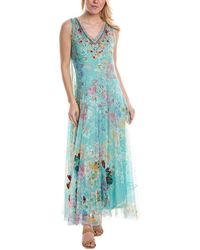 Johnny Was - Forever Flower Mesh Maxi Dress - Lyst