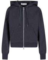Our Legacy - Dark Heathered Zip-Up Cropped Hoodie - Lyst