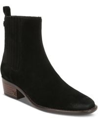 Sam Edelman - Bronson Suede Stacked Heel Ankle Boots - Lyst