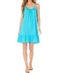 Bobi - Shirred Cami Ruffle Dress - Lyst