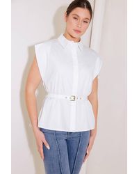 TRUEDAMES - On Cloud Nine Woven Top - Lyst